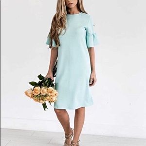 JessaKae Mint Green Ruffle Dress